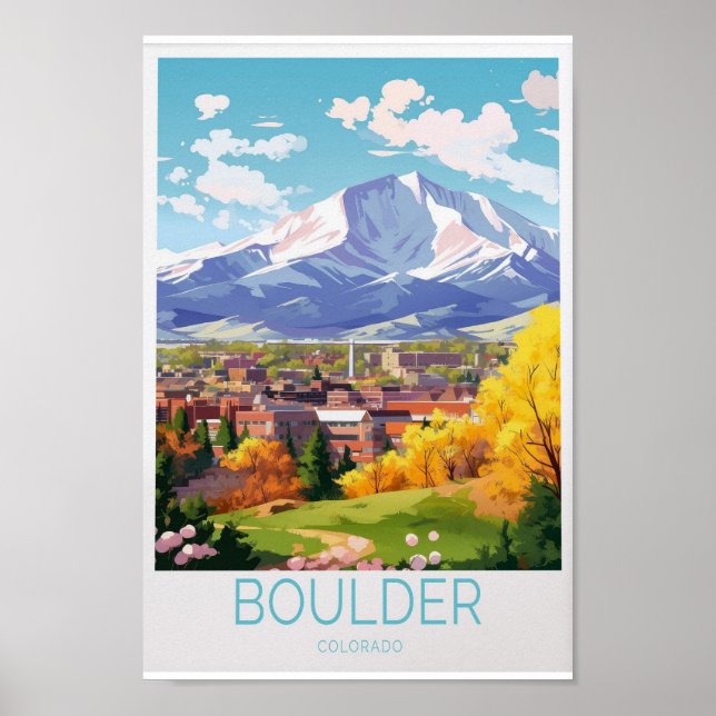 Boulder Colorado Poster de viagens - Stunning Wall (Frente)