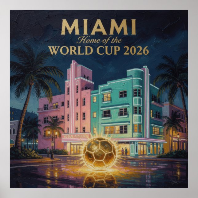 Boulevard Art Deco de Miami Impressão (Frente)