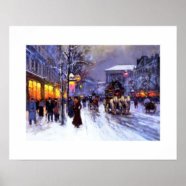 Boulevard de la Madeleine, Winter. Poster de arte (Frente)