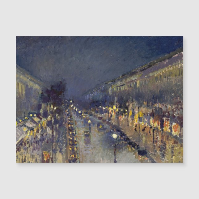 Boulevard Montmartre na Night Pissarro (Frente)