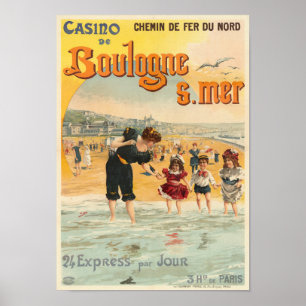 Boulogne sur mer France Poster vintage 1890