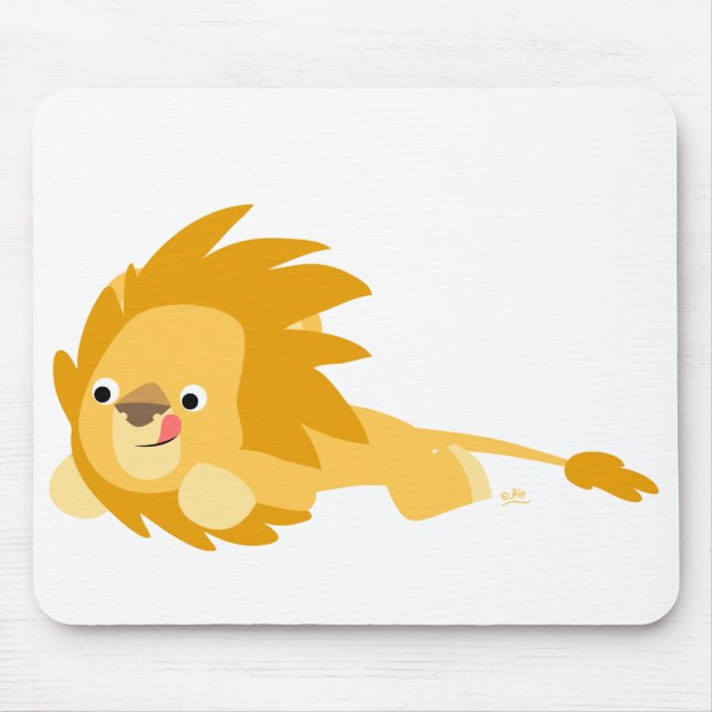 Bouncy Cartoon Lion Mousepad (Frente)