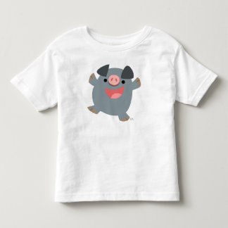 Bouncy Cartoon Pig infantis T-shirt