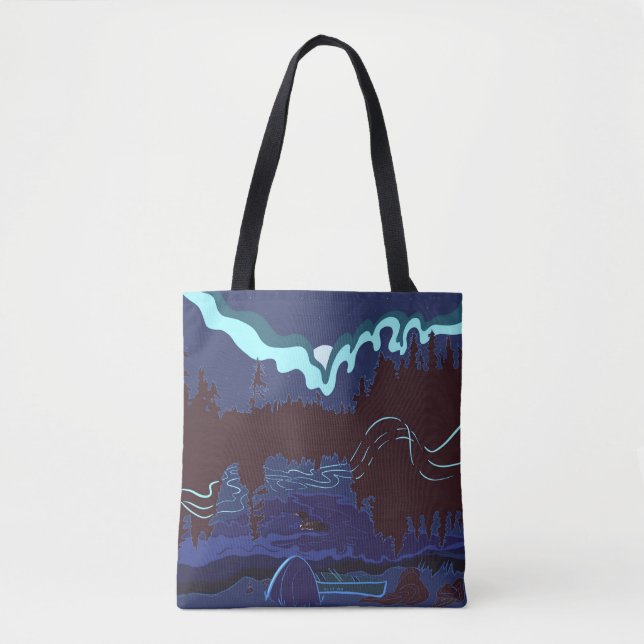 Boundary Waters Loon Campsite Tote Bag (Frente)