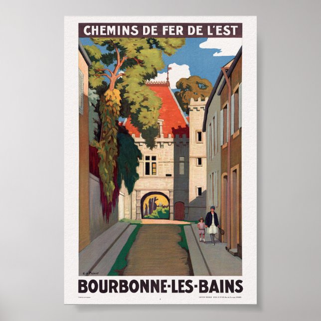 Bourbonne-les-Bains Poster vintage 1930 (Frente)