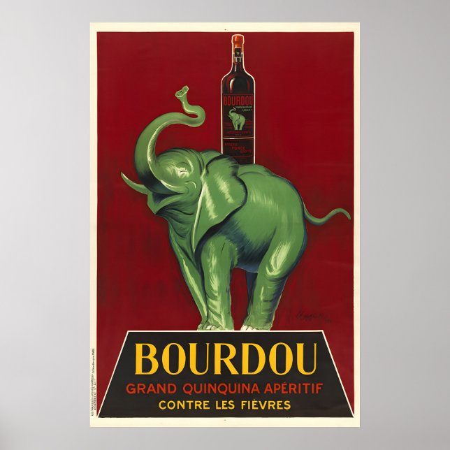 Bourdou Vintage Aperitif Poster (Frente)