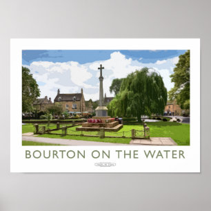 Bourton na Poster da ferrovia-água