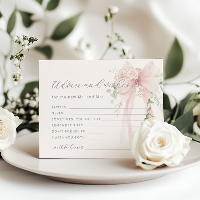 Bow Advice and wishes for the Bride card (Criador carregado)