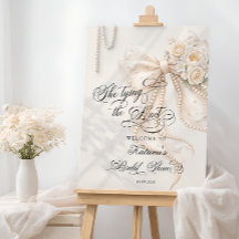 Bow Floral Bridal Shower Welcome