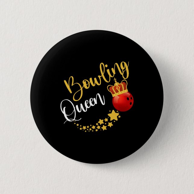Bowling Alley Bowl Pins Bowler Queen Women Gift Bo (Frente)