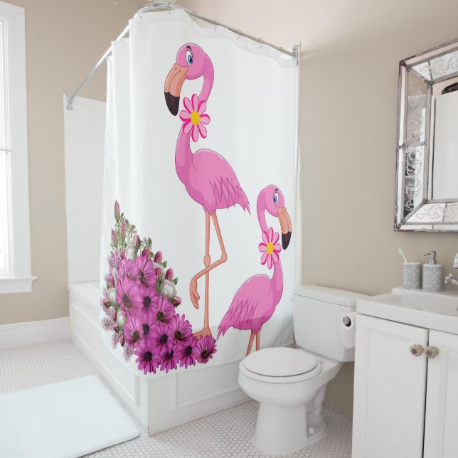 Box Chá para crianças Cortina rosa Flamingo Floral (In Situ)