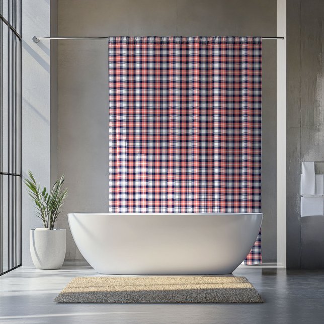 Box Cortina de Banho Coral Navy Presente para Novo Cap (Coral Navy Shower Curtain Gift for New Chapter)