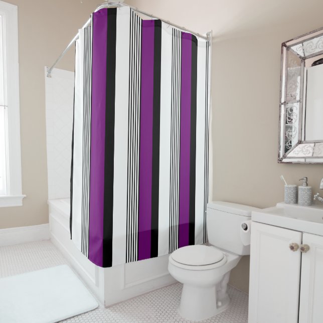 Box Cortina de Chá Maiestosa para Stripes Violetas (In Situ)
