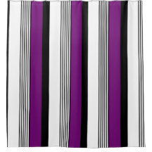 Cortina de Chá Maiestosa para Stripes Violetas