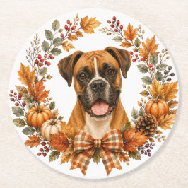 Boxer Autumn Wreath Porta-copos