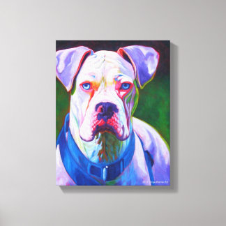 Boxer branco na Canvas