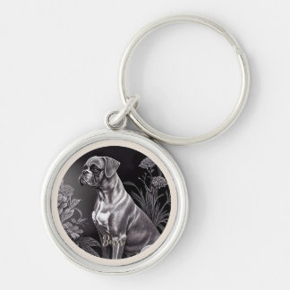 Boxer Dog Vintage Art Chaveiro