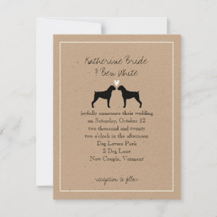 Boxer Dogs Convite De Casamento