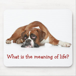 Boxer Ponderando o Significado da Vida do Mousepad