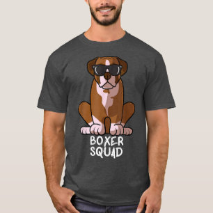 Boxer Squad Dog Mãe Pai Cachorro Sol T-Shirt