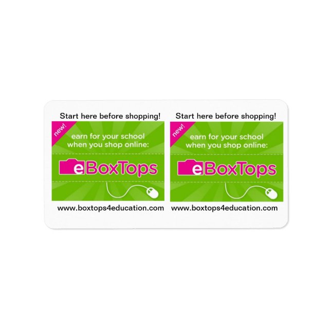 Boxtops para adesivos educacionais (Frente)