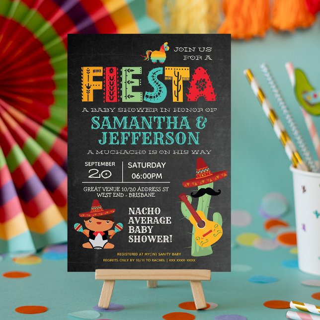 Boy Baby Mariachi Convite para Chás de fraldas Mex (Criador carregado)