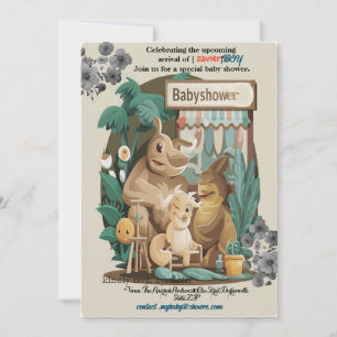 BOY BABYSHOWER ANIMIE Convite