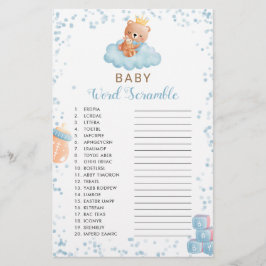 Boy Bear Blue Baby Word Scramble Chá Game