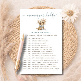 Boy Boots & Bows Mommy or Daddy Guess Who Said It