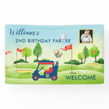 Boy Golf Theme 2nd Birthday Photo Party