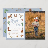Boy Western First Birthday Rodeo Cartões de agrade