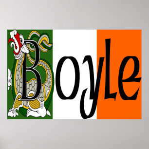 Boyle Celtic Dragon Poster Impressão