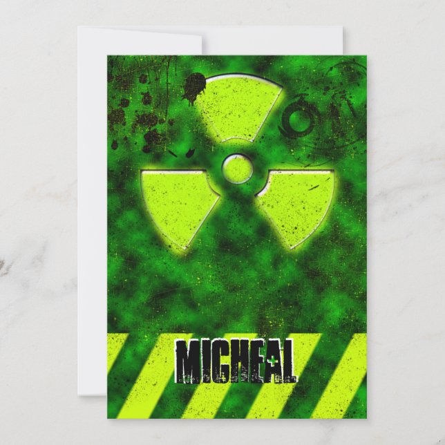 Boys 16th Birthday Gótico Convite para Risco Bioló (Frente)