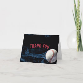 Boys Baseball Birthday Cartões de agradecimentos