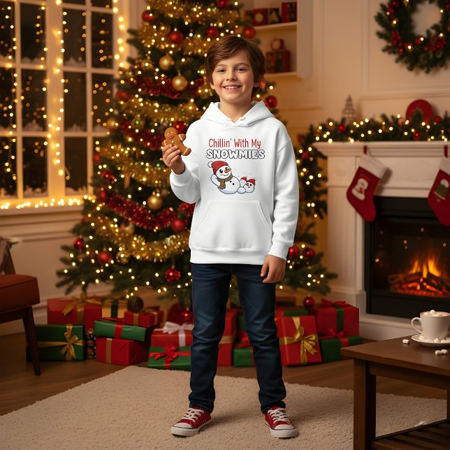 Boys Christmas T-Shirt | Cute Snowman Design (Criador carregado)
