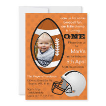 Boys Futebol Rugby Primeiro Convite Foto De Aniver