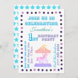 Boys/Girls B-day Convite de festas - Tema do carro