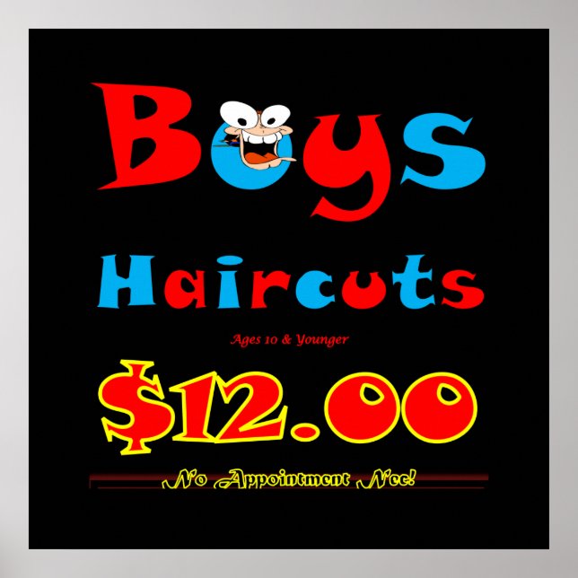 Boys Haircut Sale Poster Matte (Frente)