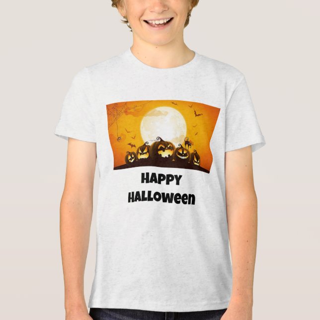 boys happy halloween t-shirt (Frente)