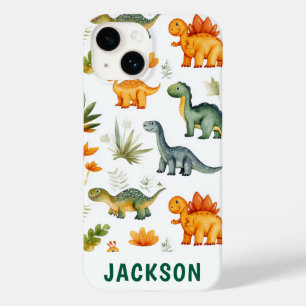 Boys Personalizados Dinossauros Cute iphone 14 Cas