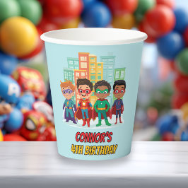 Boys Superhero Birthday Party Paper Cup