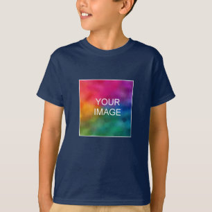 Boys T-Shirts Adicionar Imagem Marinho de Fotograf