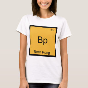 Bp - Beer Pong Camiseta de Símbolo de Elemento de 