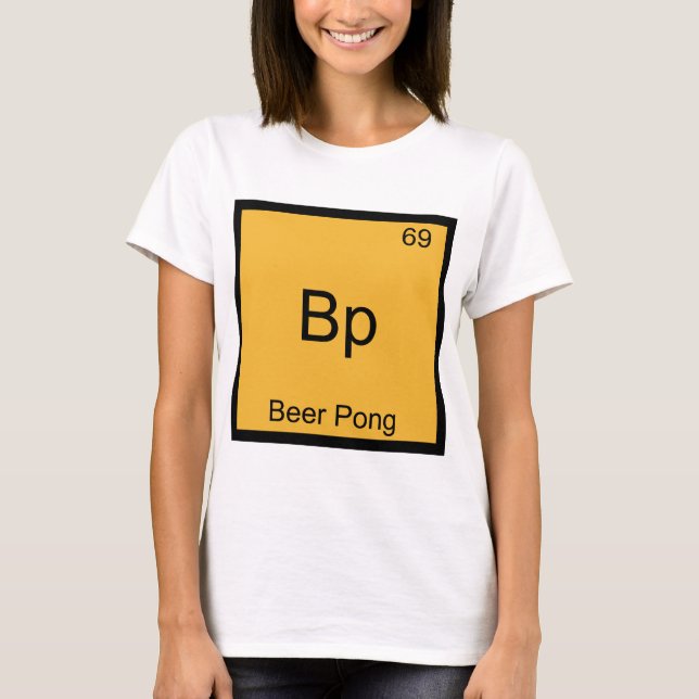 Bp - Beer Pong Camiseta de Símbolo de Elemento de  (Frente)