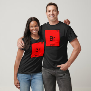 Br - Brecht Camiseta Símbolo Elemento Químico Dive