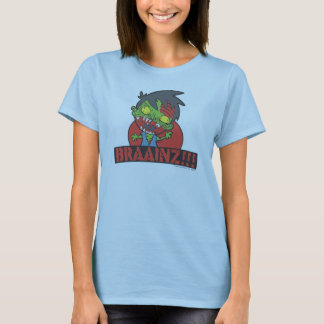 BRAAINZ!!! Camisa do zombi (mulheres, outras