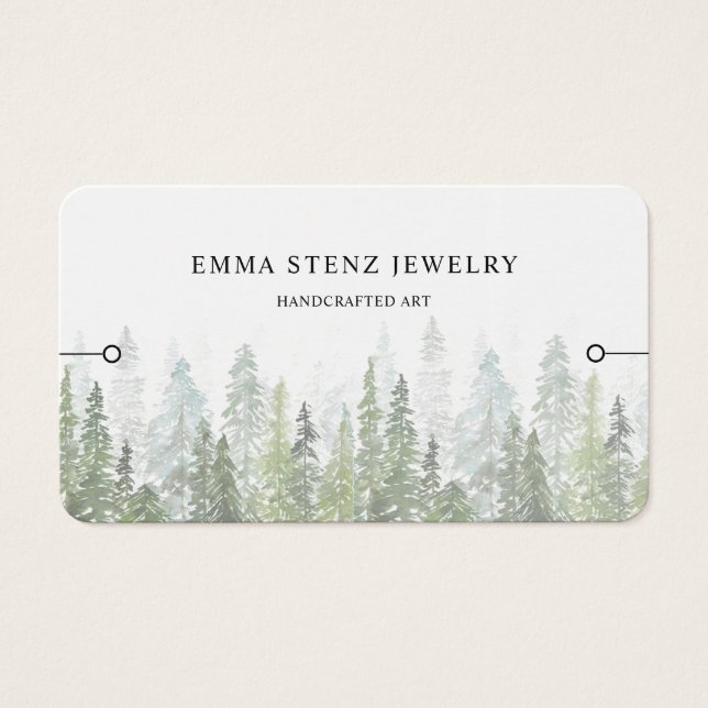 Bracelet Display Card • Watercolor Pine Woods (Frente)