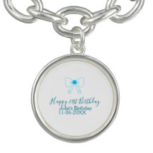 Aniversário de 21 anos feliz arco  azul namoradas