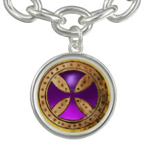 ANTIQUE TEMPLAR CRUZAR Ametista Roxo