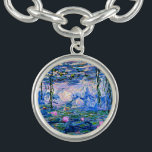 Bracelete Com Pingente Monet: Lírios d'água 1919, famosa pintura,<br><div class="desc">Claude Monet: Água Lírios Vermelho,  1919,  bela pintura de arte</div>